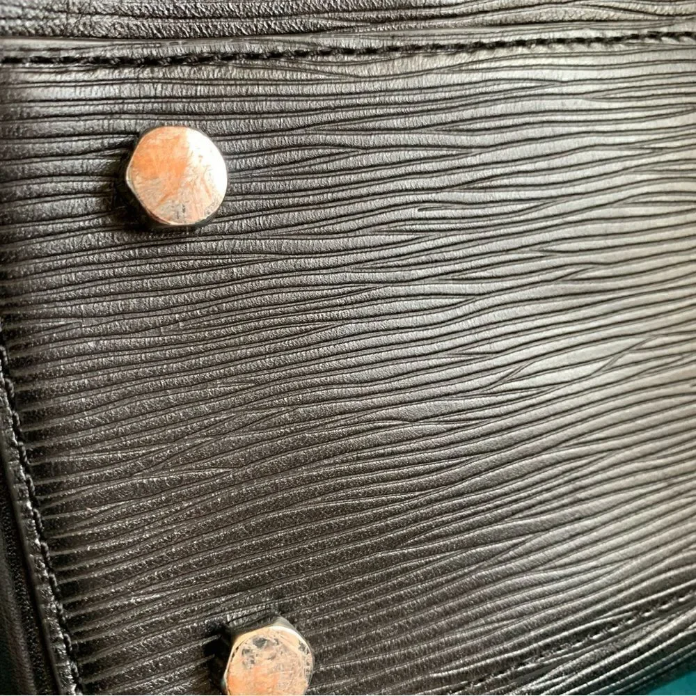 REBECCA MINKOFF BLACK LEATHER SATCHEL BAG